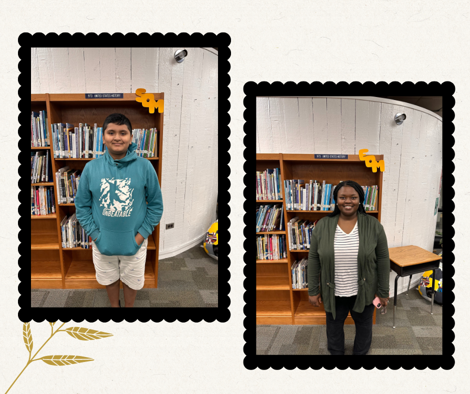 SMS October Student of the Month and Employee of the Month Sampson
