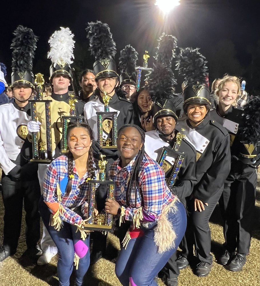 CHS Marching Band with awards at Topsail