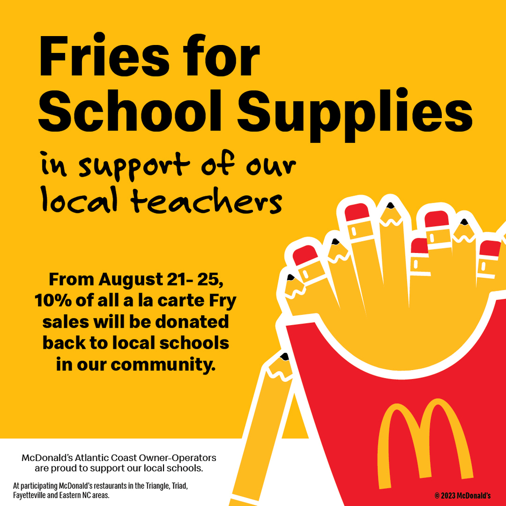 Fries for School Supplies Graphic